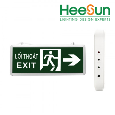 Đèn LED chỉ dẫn hướng phải 1 mặt HS-EXIT-P1M - Công ty cổ phần Heesun Việt Nam